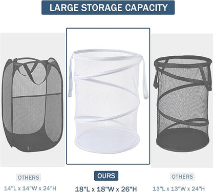 Seiritex Mesh Popup Laundry Hamper 115L Collapsible Laundry Basket Extra Large - Image 4