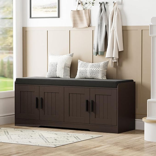 Homleke 2-Tier Storage Bench, Shoe Bench by Homleke