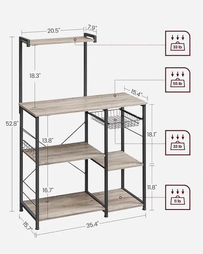 VASAGLE Baker's Rack, Microwave Stand, Kitchen Storage Rack - Image 7
