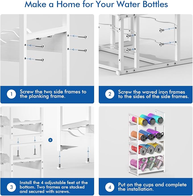 Wooden Water Bottle Organizer, 20/30/40oz Tumbler Organizer, Bottle Holder - Image 6