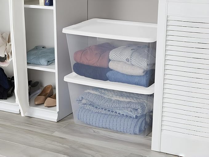 58 Quart Storage Bins with Snap-On Lids - Image 4