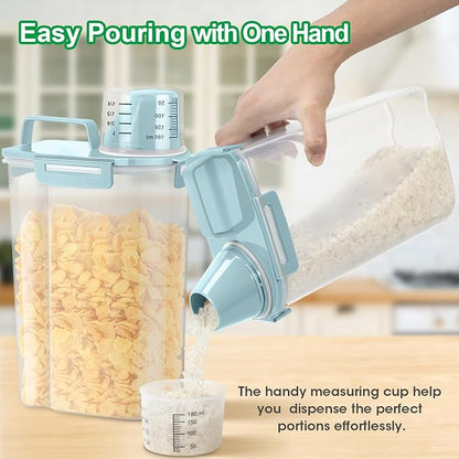 TBMax Rice Storage Container 3-5 Lbs Flour Container Cereal Dispenser - Image 3