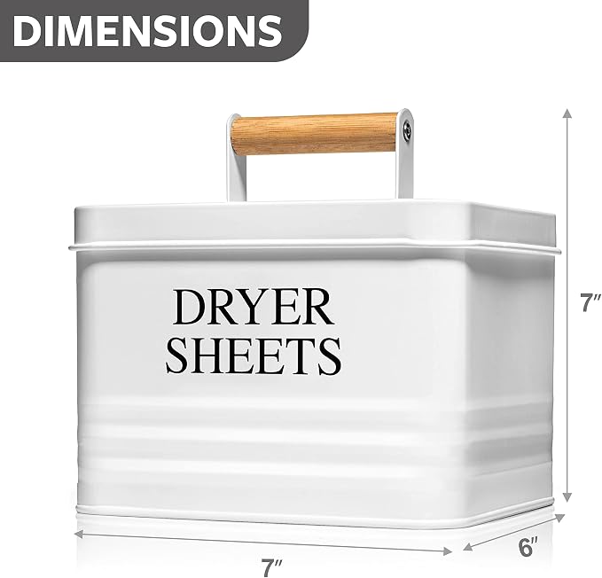 Calindiana Modern Farmhouse Metal Laundry Dryer Sheets Holder Fabric Softener - Image 3