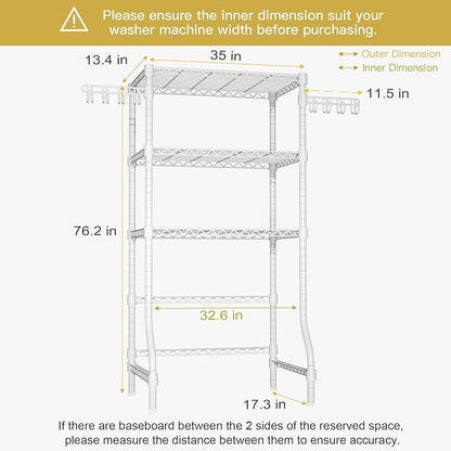 Ulif U8 Laundry Room Storage Organizer, Over The Washer and Dryer Storage - Image 3