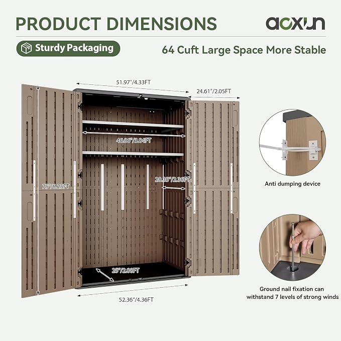 Aoxun Outdoor Storage Shed - Image 5