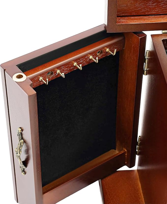 4-Drawer Wooden Jewelry Box, Wood Jewelry Organizer - Image 6