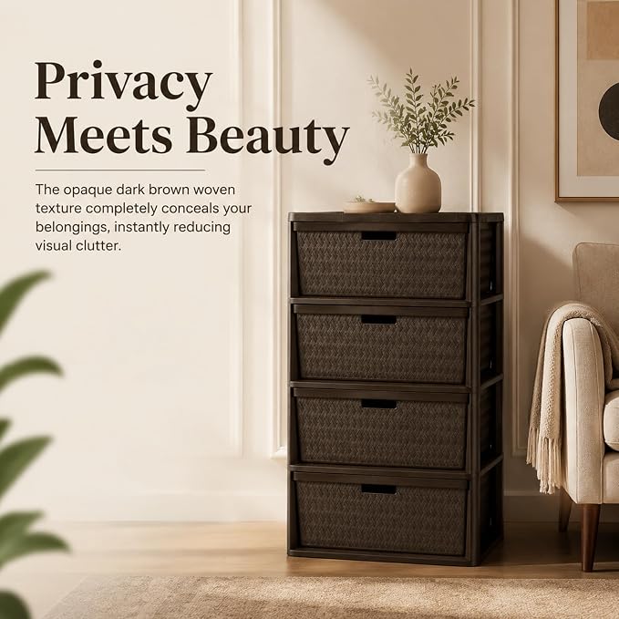 4-Drawer Plastic Storage Tower - Image 6