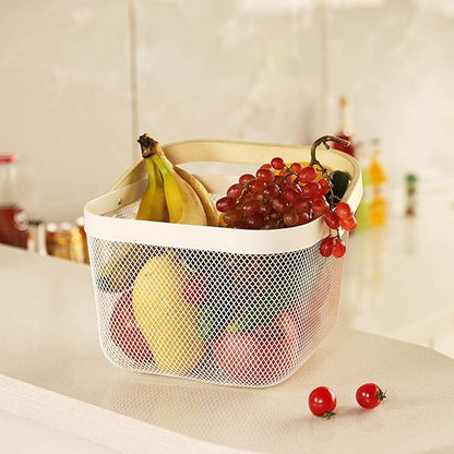 AJIODA Metal Mesh Steel Basket, Storage Organizer Basket Multi-functional - Image 2