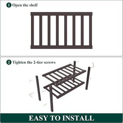 Smiry Bamboo Shoe Rack for Closet, 2 Tier Small Wooden Stackable Shoe Organizer - Image 6