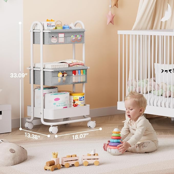 Modanais Baby Diaper Caddy Organizer Cart - Image 2