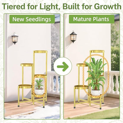 iDavosic.ly Plant Stand Indoor Outdoor, 5 Tier Corner Metal Flower Display - Image 7