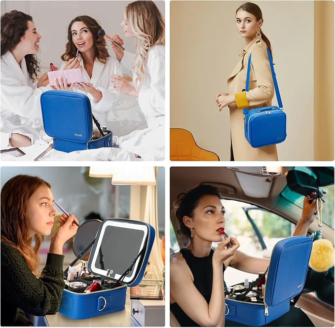 Mocado Travel Makeup Bag with LED Lighted Mirror, Travel Makeup Organizer - Image 7