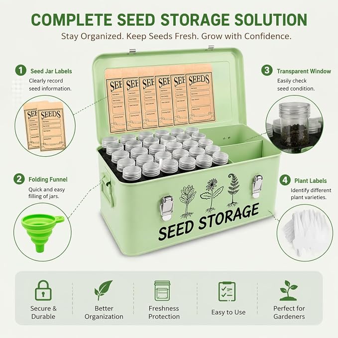 Metal Seed Storage Box Organizer - Image 3