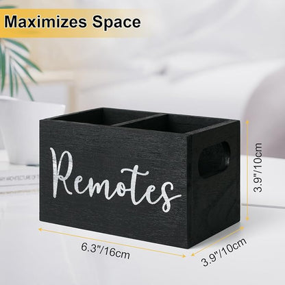 Remote Control Holder, Wooden TV Remote Holder - Image 2