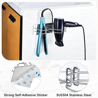 Hair Straightener Holder Hair Dryer Holder Wall Mounted, Blow Dryer and Curling - Image 6