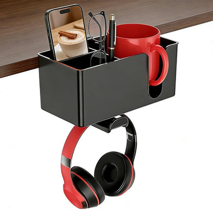MYITYARD 4 in 1 Desk Cup Holder Clamp, Detachable Clip On Drink Holder by MYITYARD