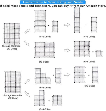 UNICOO® 14x14 Inch Multi Use DIY Bookcase & Shelf | Closet Organizers and - Image 6