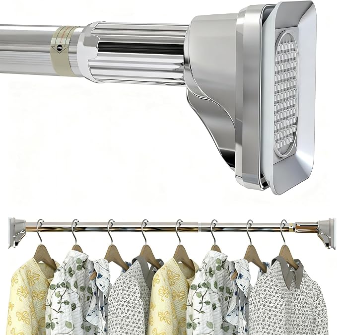 Stainless Steel Adjustable Closet Rod, No-Drill Installation, Heavy-Duty by Aglaiprty