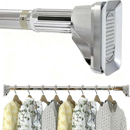 Stainless Steel Adjustable Closet Rod, No-Drill Installation, Heavy-Duty by Aglaiprty