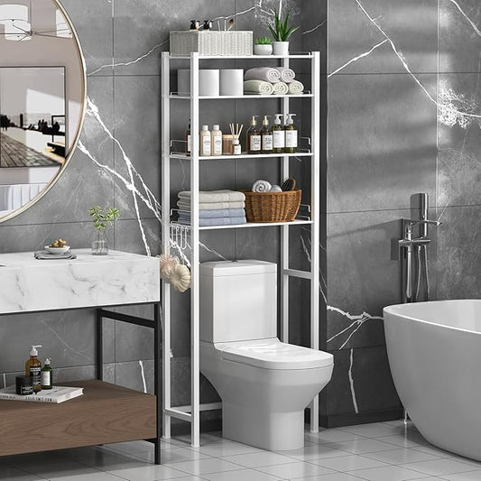 samstar 4 Tier Over The Toilet Storage Rack, Bathroom Organizer Shelves Cabinet by Samstar