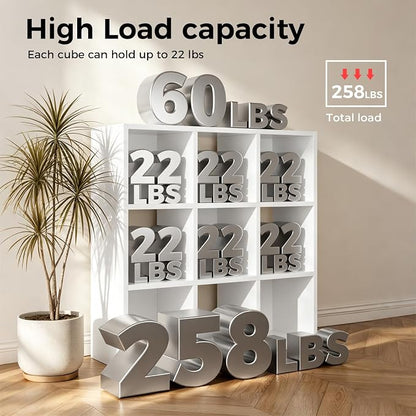LUCKLIFE 9-Cube Storage Organizer, Stackable Modular Bookcase Shelf - Image 4