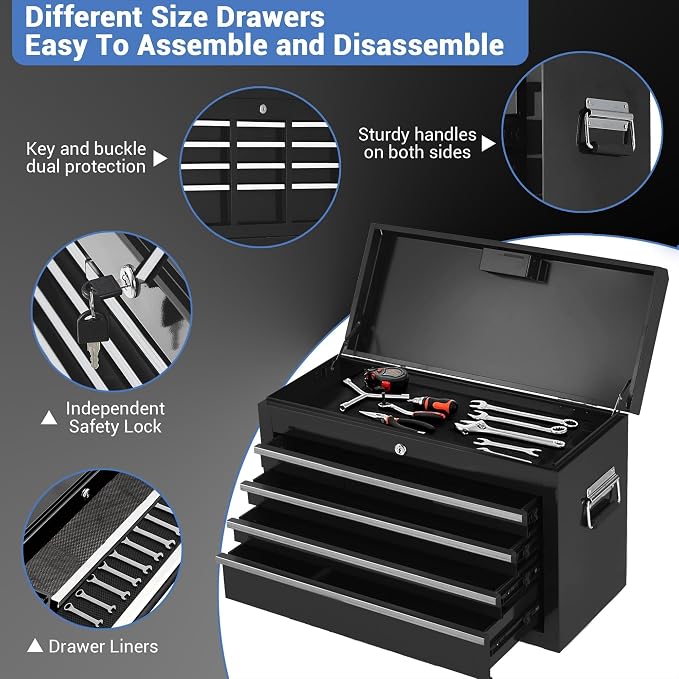 5-Drawer Rolling Tool Chest - Image 5