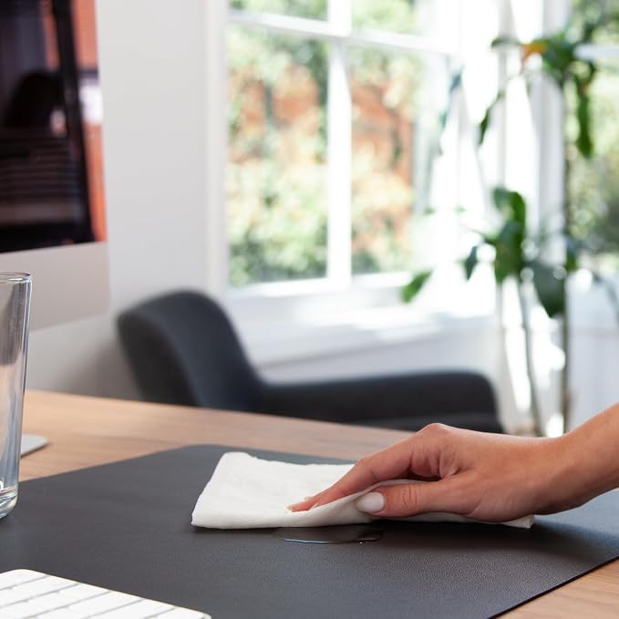 Smead Desk Pad, Vegan Leather Desk Mat - Image 6