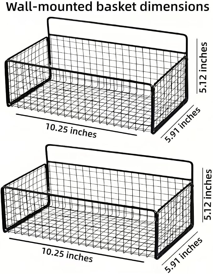 2 Set Hanging Wire Fruit Basket - Image 8