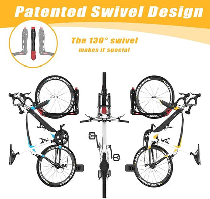 TORACK BIKEPAL No Lifting Swivel Bike Racks, Space Saving Wall Mounted Bike - Image 3