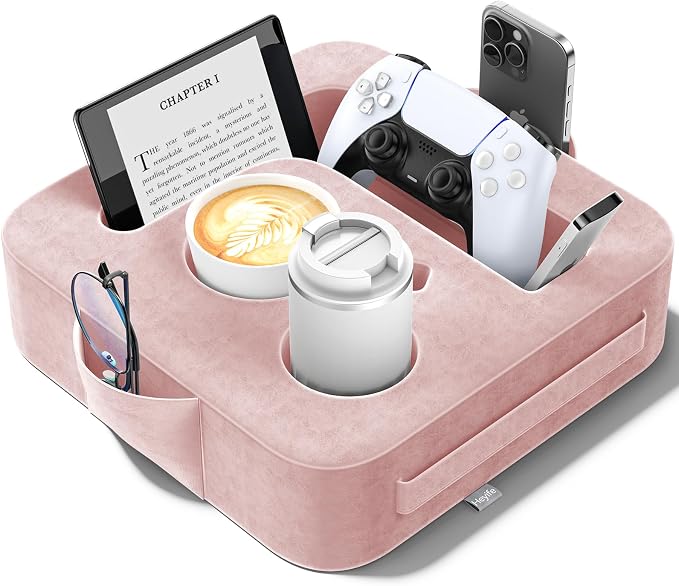 Couch Cup Holder Pillow, Sofa and Bed Caddy by Unknown