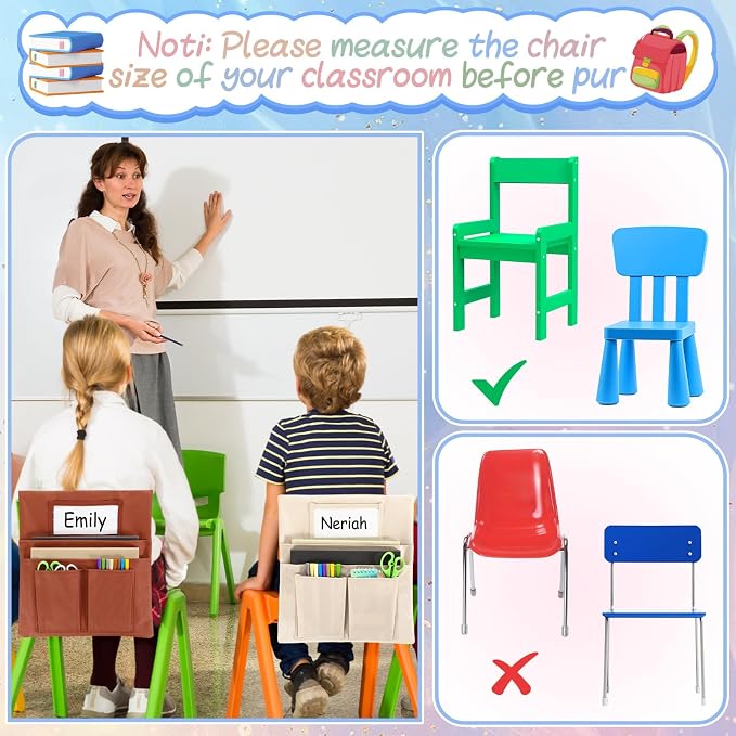 gisgfim 24 Pcs Small Chair Pockets - Image 6