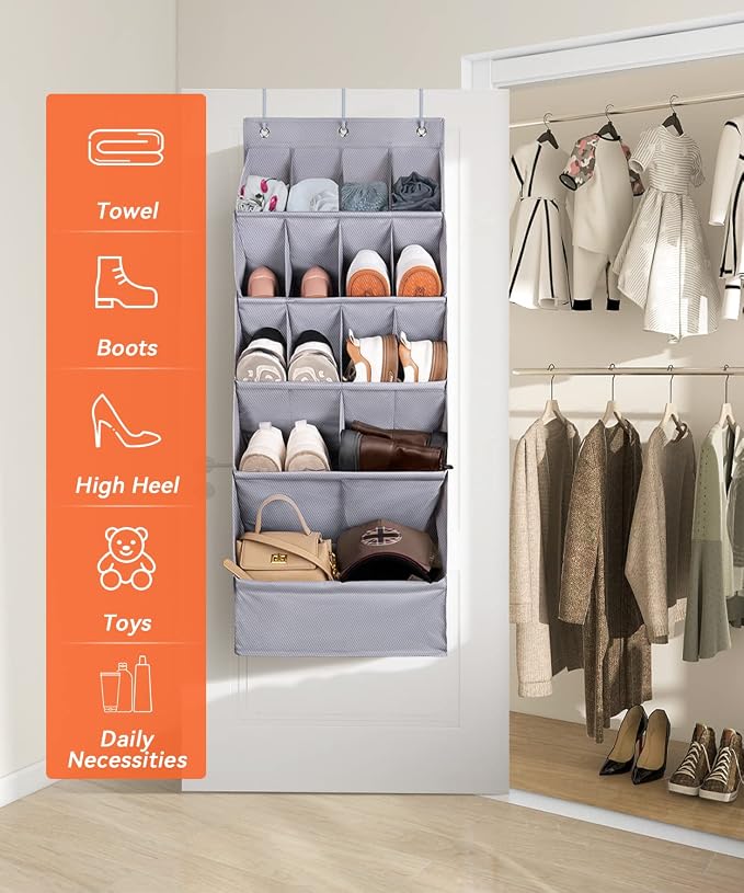 FENTEC 1 Pack Over-the-Door-Shoe-Organizers, Hanging Organizers - Image 2