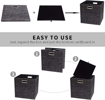 Posprica Fabric Storage Cubes, 13×13×13 cube storage bins, Foldable Drawers - Image 5