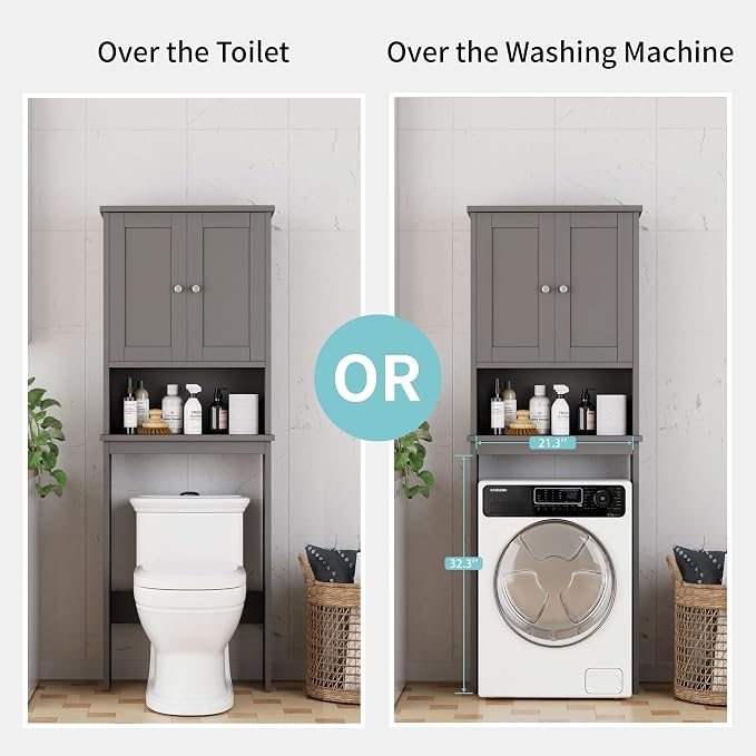 Shintenchi Over the Toilet Storage Cabinet, Bathroom Shelf Organizer - Image 5