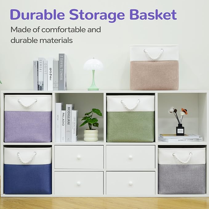 12x12 Inch Foldable Fabric Cube Storage Bins - Image 6