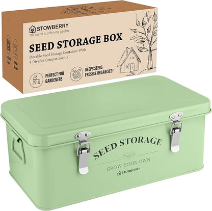 Seed Storage Box Organizer – Green Garden Seeds Tin - Image 8
