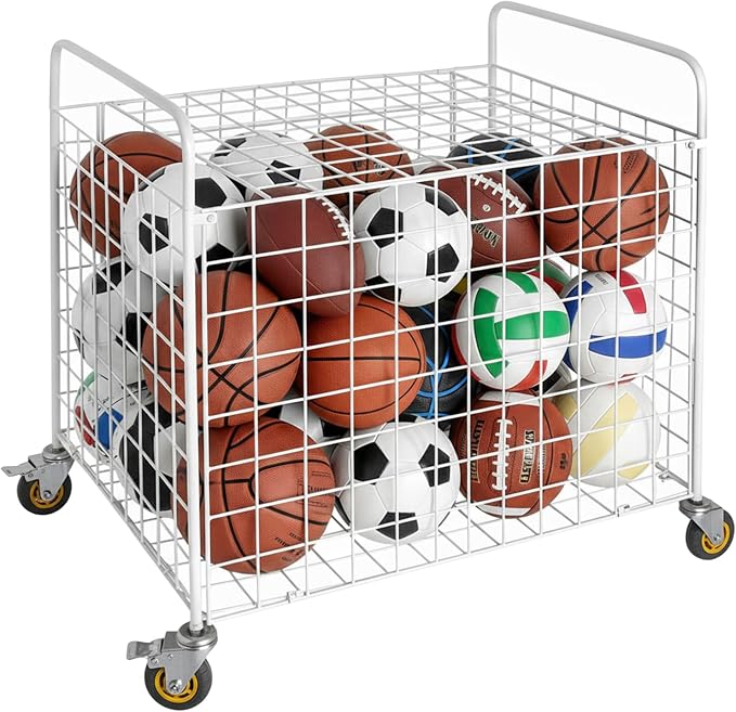 MyGift Professional Gym Metal Multi Sports Ball Storage Cart by MyGiftHome