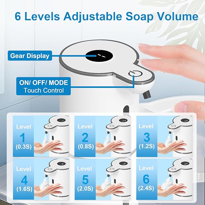 Automatic Foaming Soap Dispenser Touchless, USB Rechargeable Smart Hand Soap - Image 3