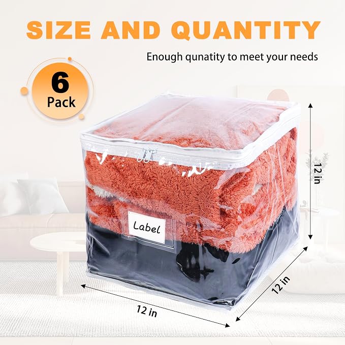 Clear Zippered Storage Bags Plastic Sweater Storage Bags - Image 2