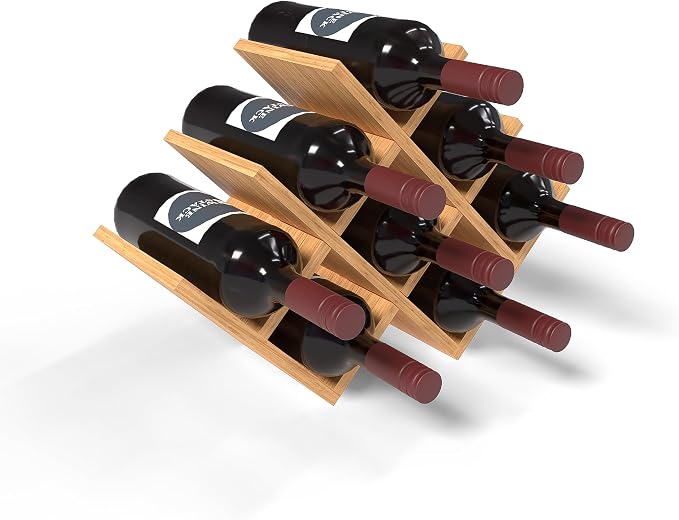 8 Bottle Bamboo Small Wine Rack by WineStack