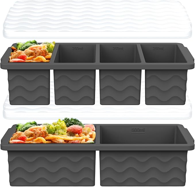 Silicone Freezer Trays with Lid by Aopigavi