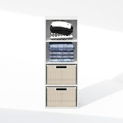 Furinno Reed Closet Organizers and Storage, 4-Tier Closet Organizer, Open Shelf - Image 7