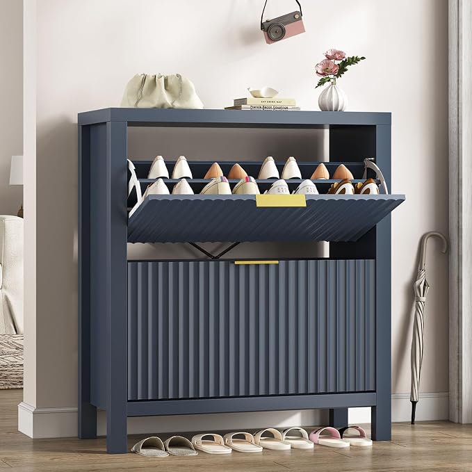Fluted Shoe Cabinet Storage by YomiluveDesign
