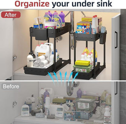 Sevenblue 4-Pack 2-Tier Under Sink Organizer - Image 3