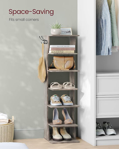 VASAGLE 7-Tier Vertical Shoe Rack, Narrow Shoe Storage Organizer - Image 4