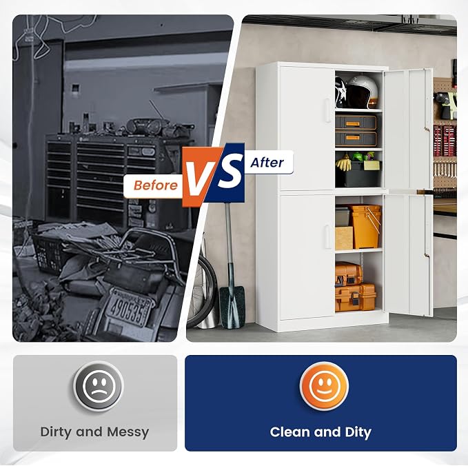Yizosh Metal Storage Locking Cabinet - Image 8