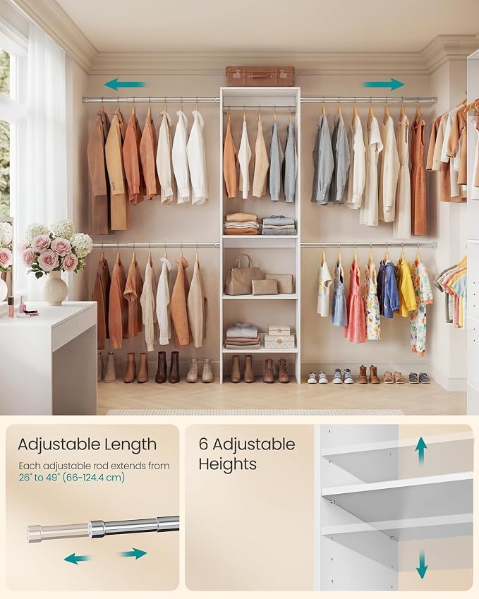 SONGMICS Closet System, Customizable Walk-In Closet Organizer System - Image 3