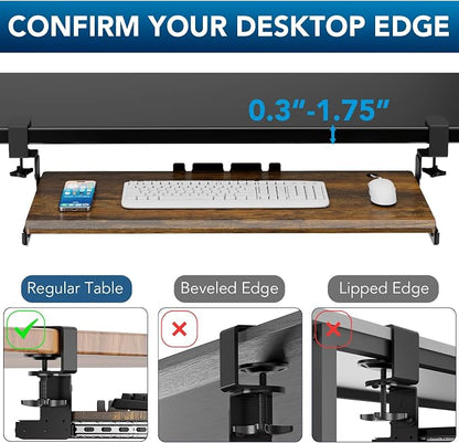 AX WABER Keyboard Tray Under Desk Pull Out - Image 7