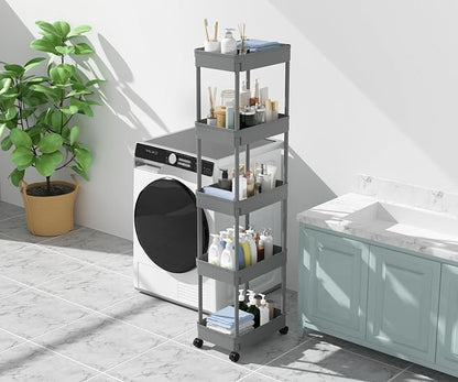 Sooyee 5-Tier Plastic Rolling Utility Cart - Image 4