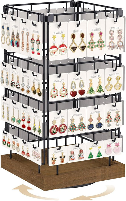 MODOWEY 360 Rotating Earring Cards Organizer Holder Stands by MODOWEY